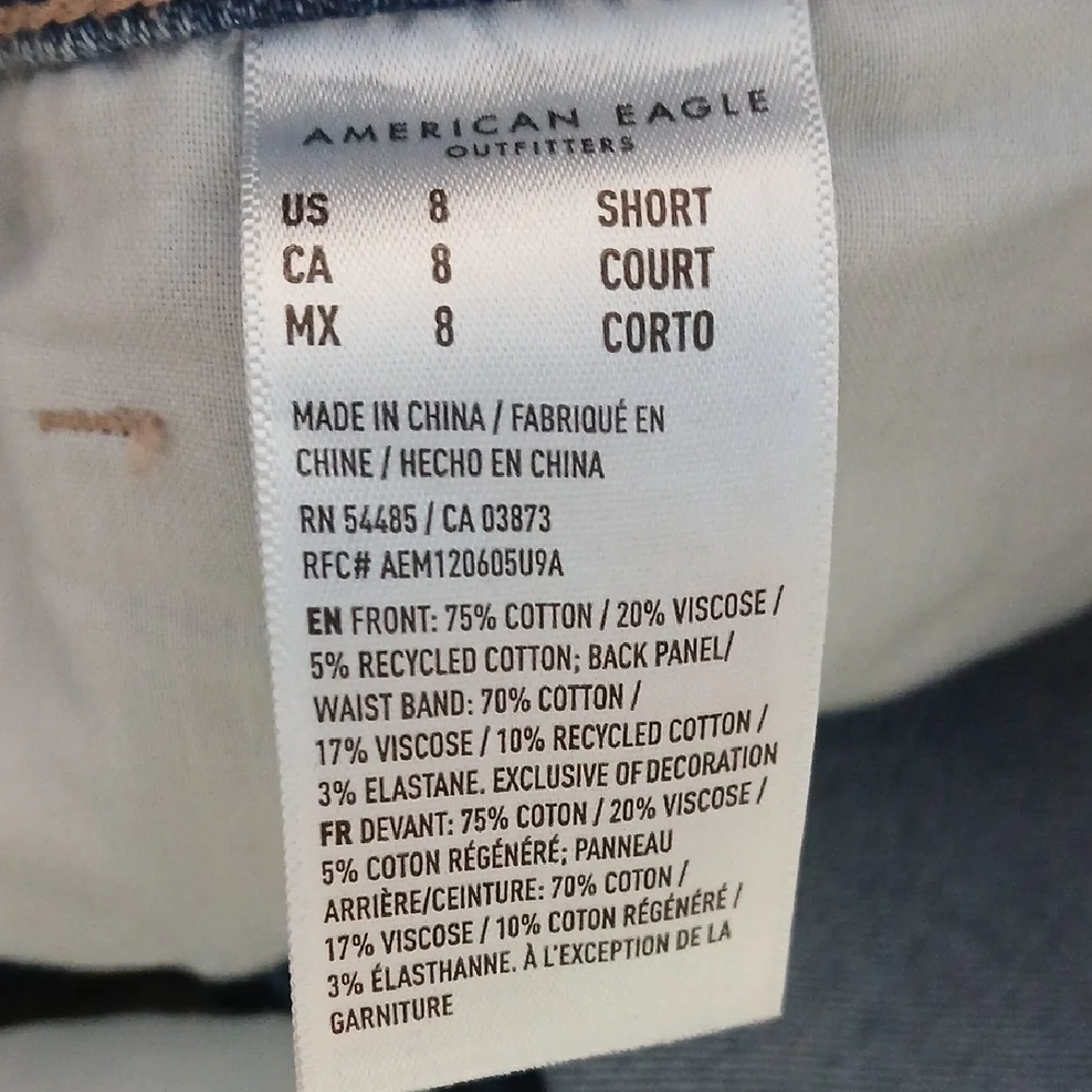 American Eagle Outfitters Blue Distressed Boyfriend Jeans - Picture 7 of 7